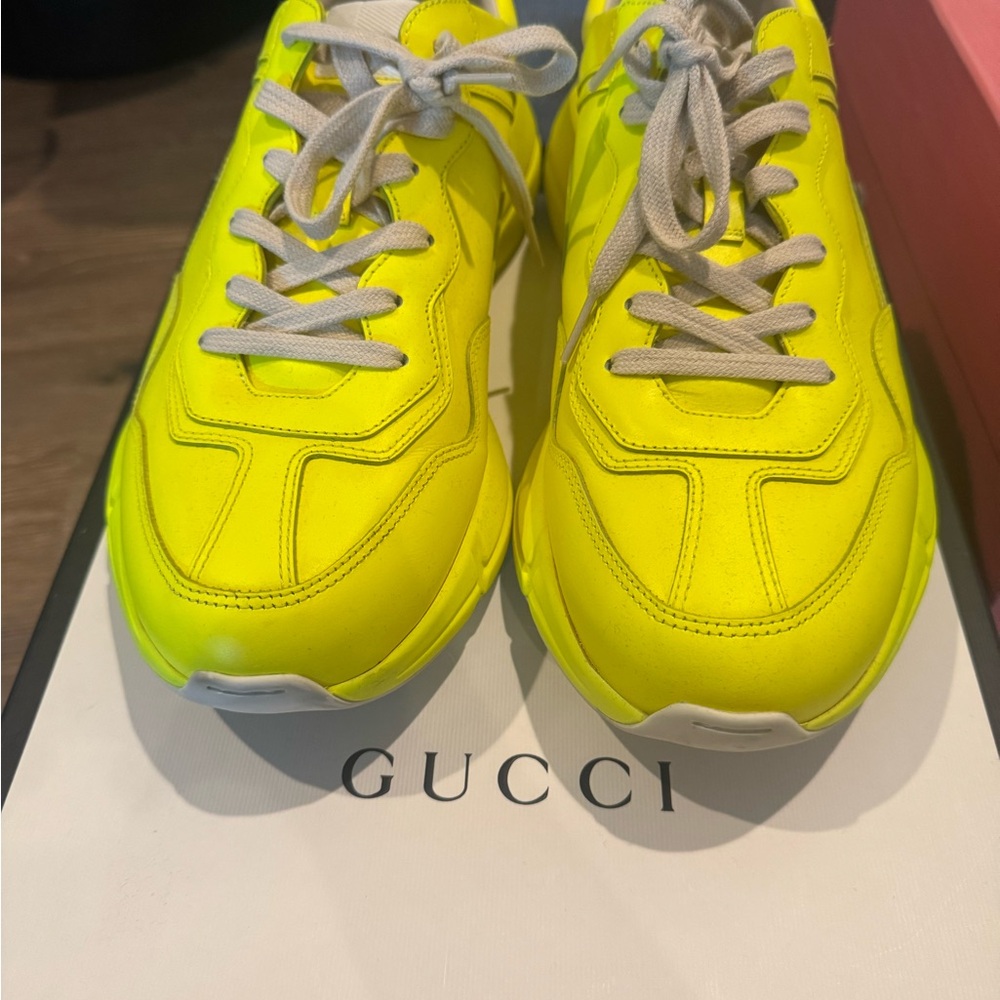 Gucci Men’s Rhython Sneakers - Neon Yellow